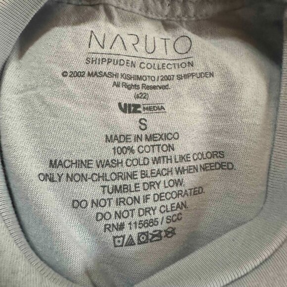 Naruto Shippuden Flying Men's Blue T Shirt Size Small Viz Media Naruto Uzumaki - Picture 2 of 3